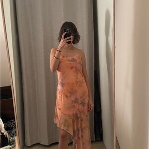 Wild Fable Asymmetrical Peach Floral Dress